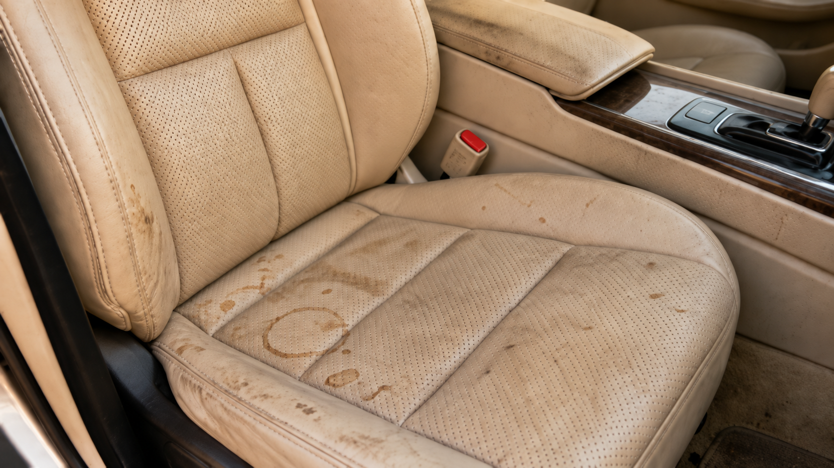 Clean luxury leather interior after detailing